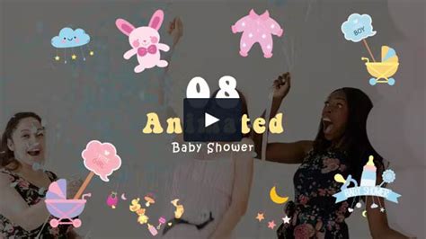 Videohive Cartoon Animation Of Baby Shower Design Elements 47872095