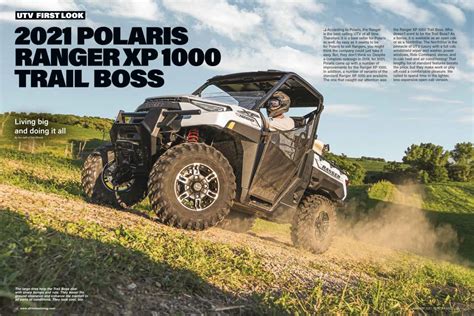 2021 Polaris Ranger Xp 1000 Trail Boss Dirt Wheels Magazine