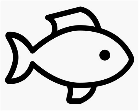 Simple Fish Png Black And White Fish Vector Transparent Png Kindpng