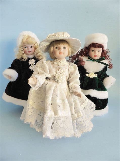 Miniature Porcelain Dolls Set Of 3 Vintage Porcelain Dolls Etsy