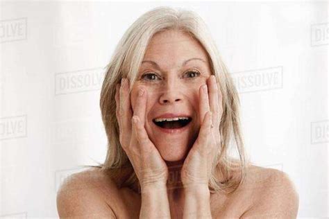 Mature Woman Surprised Portrait Stock Photo Dissolve