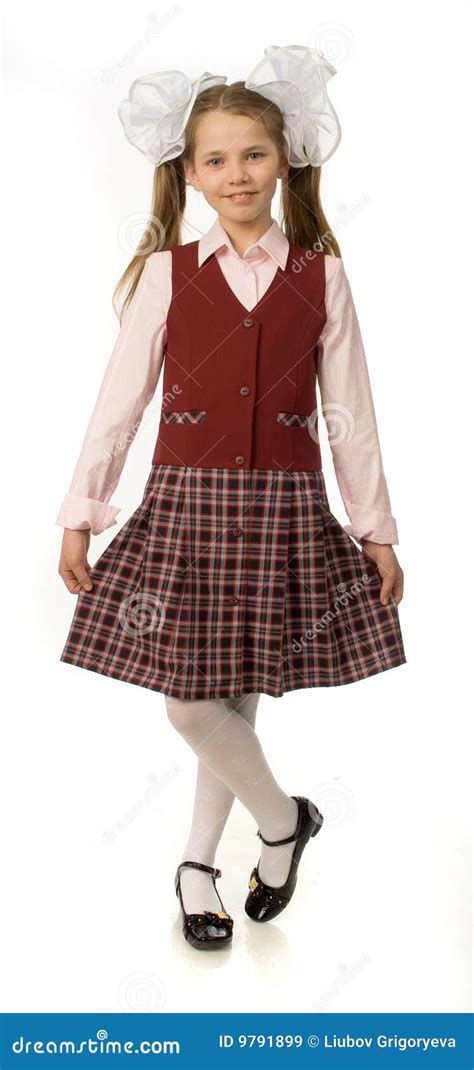 The Cherry Girl In A School Uniform Stock Image Image Of Education