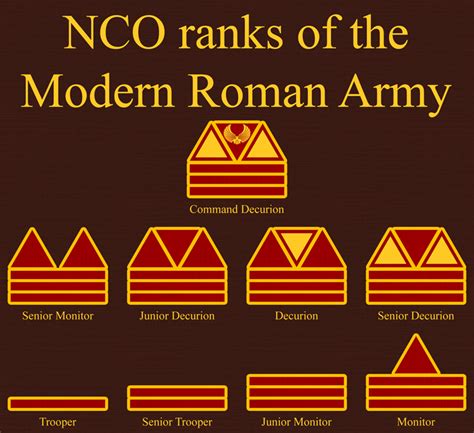 Roman Nco Ranks Writing Plot History Infographic Military Ranks