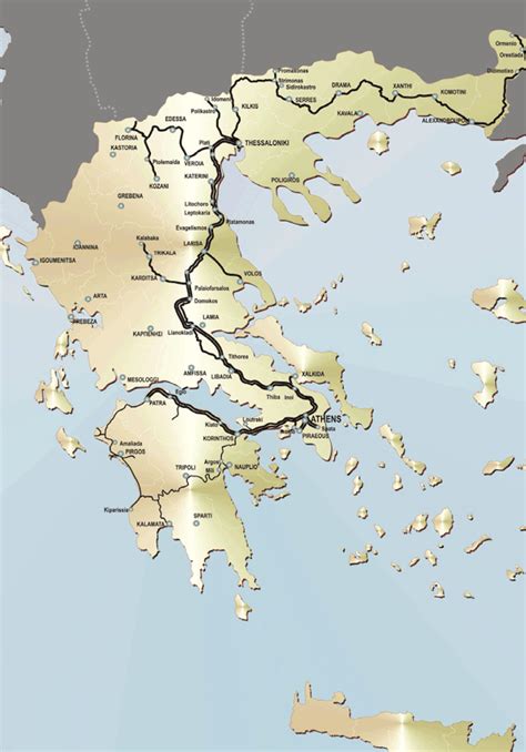 Rail Map Of Greece