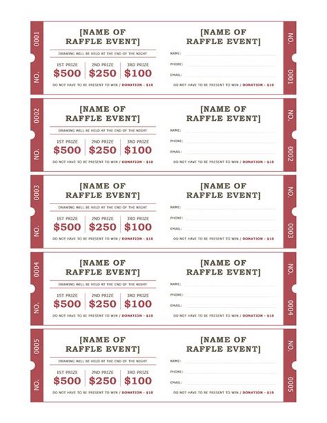 Raffle Tickets Templates Crafts Thirty One Party