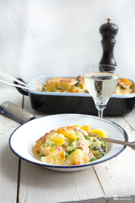 Kartoffel - Brokkoli - Auflauf mit Lachs