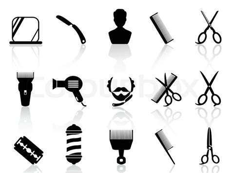 Williamsport bowman is one of the largest online barber supply shops in the usa. Isolated barber tools and haircut ... | Stock vector ...