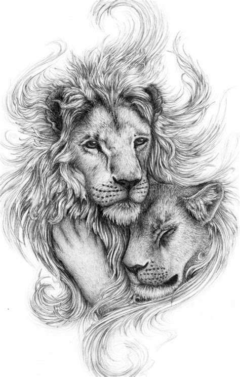 Lion Tattoo Drawing Images Doriana Lioness Löwen Thigh Löwenkopf