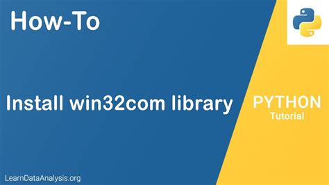 How To Install Win32com Python Library Python Tutorial YouTube