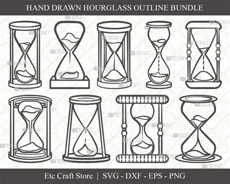 hourglass svg cut file sandglass svg printable clipart etsy canada