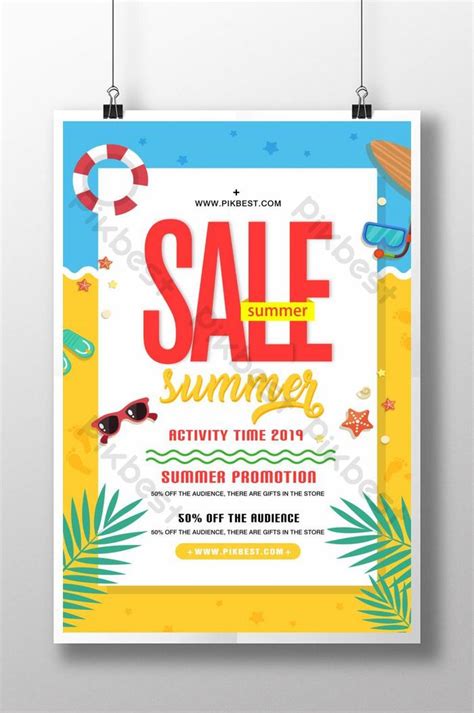 Sunshine Beach Summer Promotion Poster Design Psd Free Download Pikbest
