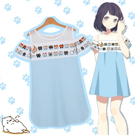 Buy Cute Cat Printed Dress Summer Style