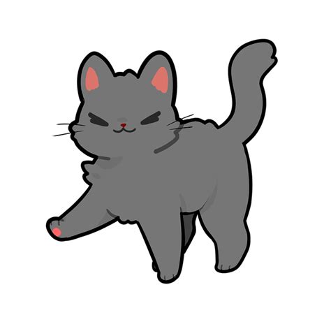 Gatito Dibujos Animados Lindo Gato Pegatina Miau Png