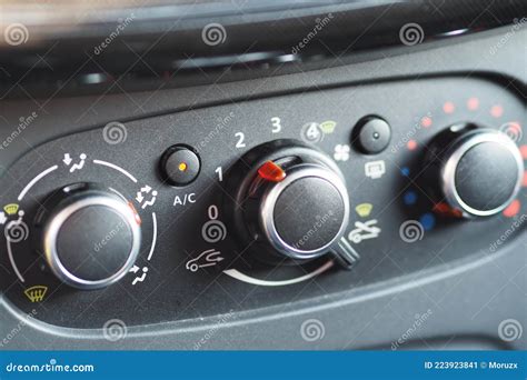 Car Air Conditioner Control Panel Stock Image Image Of Button