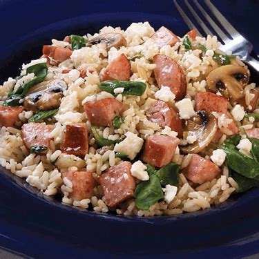 Cook until the sausage is slightly browned. Hillshire Farm | Mediterranean Rice with Smoked Sausage ...