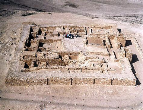 Jump to navigation jump to search. Israel, Tel Arad, aerial close-up of citadel and Israelite ...