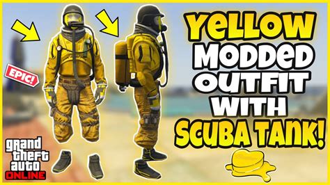 Gta 5 How To Get A Yellow Tryhard Modded Outfit W Scuba Tank After