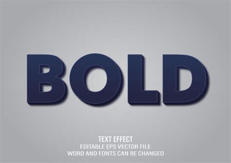 Premium Vector Editable 3d Text Effect Vector Bold Style Template