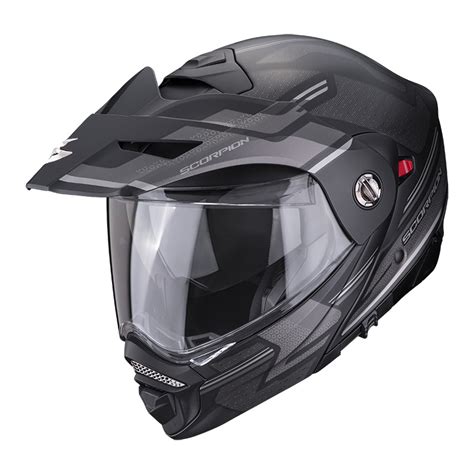 Scorpion Adx 2 Carrera Modular Black Silver Helmet