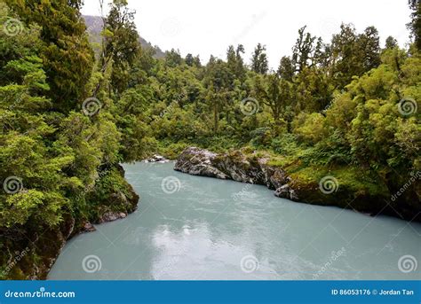 Scenic Hokitika Gorge With Its Signature Turquoise River In New Zealand