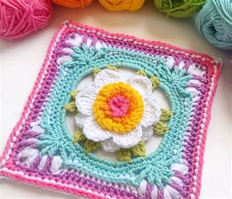 Crochet Flower Granny Square Blanket Pattern Best Flower Site