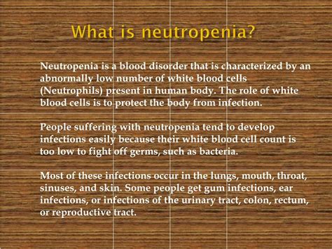 Neutropenia System Disorder Template