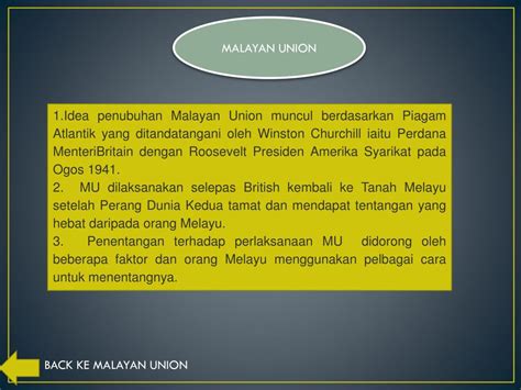 Malayan union dibubarkan dan diganti dengan persekutuan tanah. PPT - AINIWAWAYUYU PowerPoint Presentation, free download ...
