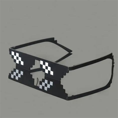 Glasses 8 Bit Mlg Pixelated Sunglasses Men Women Brand Thug Life Party Eyeglasses Mosaic Vintage