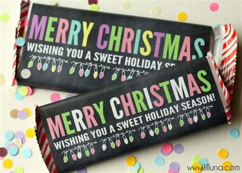 Wrap the chocolate candy bar with the brown paper bag rectangle, keeping any printing on the inside. FREE Christmas Prints
