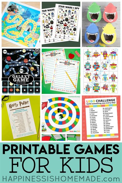25 Fun Printable Games For Kids Happiness Is Homemade
