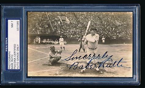 Amazing Babe Ruth signed Tour of Japan Signed Type 1 Photo 