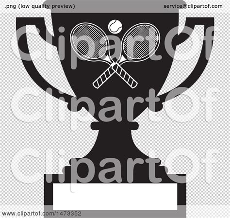 Wimbledon, the world's oldest professional tennis tournament, culminates with presentations of championship. Clipart of a Silhouetted Tennis Trophy Cup with a Blank Plaque - Royalty Free Vector ...