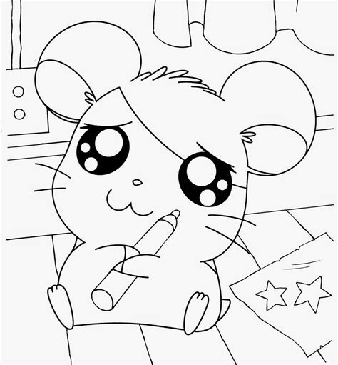 Cute Hamster Coloring Pages Fieltros Patiki