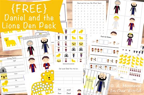 Free Daniel And The Lions Den Pack Free Homeschool Deals