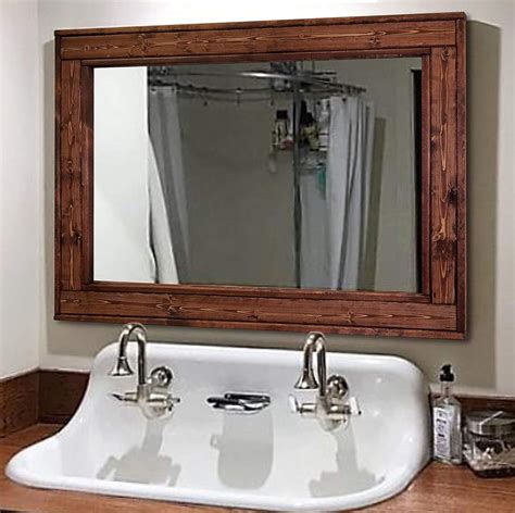 Herringbone Reclaimed Wood Framed Mirror Available In 4