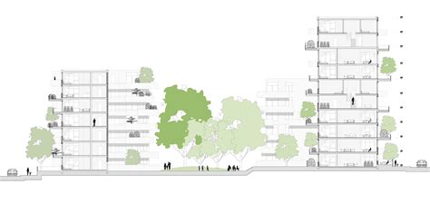 Biophilic Living- Section by Inbal Yaron © | Architecture collage