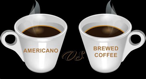 americano  brewed coffee    differences