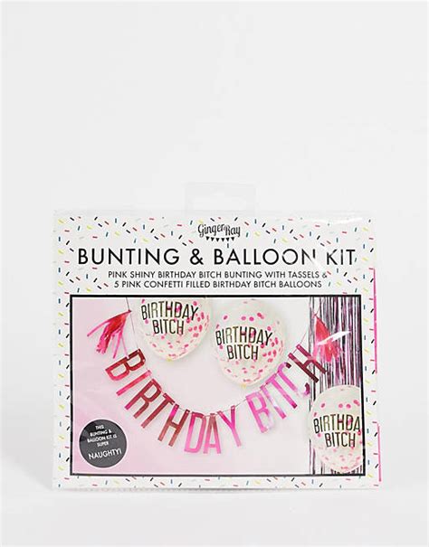 Ginger Ray Birthday Btch Balloons And Bunting Asos