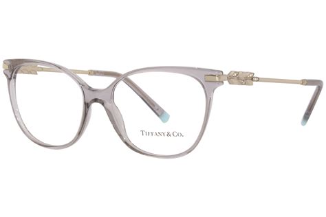 tiffany and co tf2220b 8270 eyeglasses women s crystal grey gold full rim cat ey