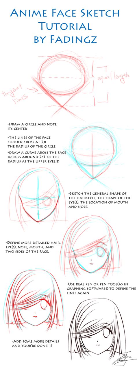 Anime Head Tutorial By Fadingz On Deviantart