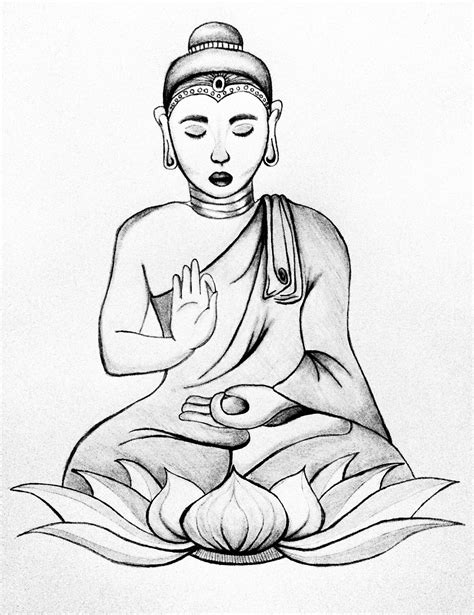 Buddha Drawing I Finished Today Buddha Drawing Male Sketch Drawings