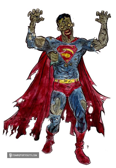 Zombie Superman Zombie Art By Rob Sacchetto