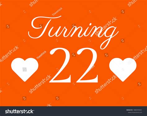 22nd Birthday Card Wishes Illustration Stock Illustration 1880999041