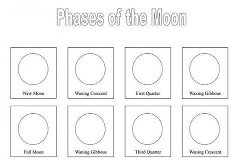 Moon Coloring Pages For Kids To Learn Colors And Phases Of Moon