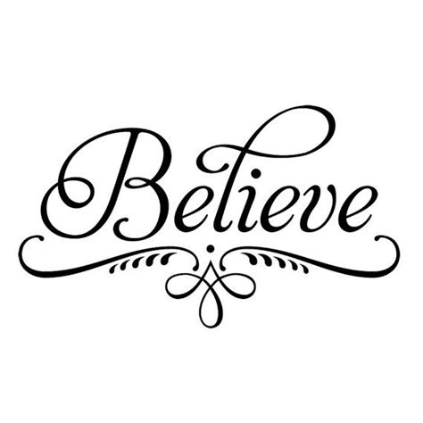 Believe Decorative Wall Decal Wall Sticker Wall Quote Wall Art