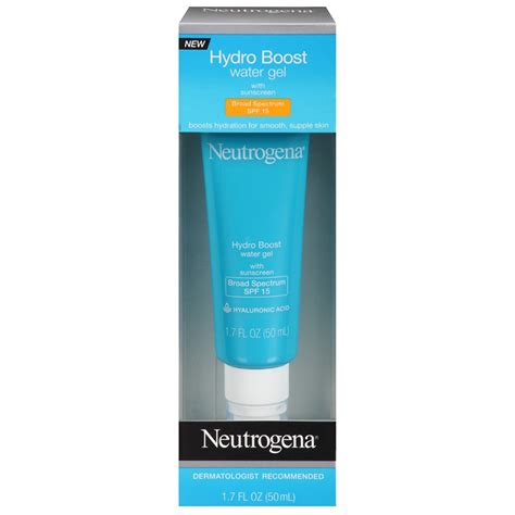 Product listings face and body cleansers,toners,washes neutrogena® hydro boost water gel cleanser. Neutrogena, Hydro Boost, Water Gel, SPF 15, 1.7 fl oz (50 ...