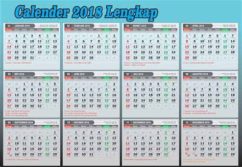 Kalender 2018 Lengkap Hijriyah All Free Vector