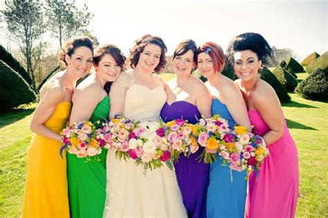 Be Bold We Reveal The Hottest Wedding Colours For Rainbow Bridesmaid Dresses Rainbow