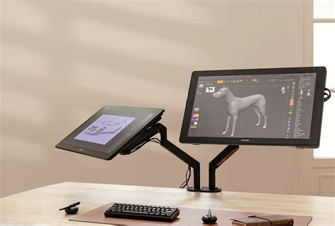 Huion Dual Monitor Arm St420 Tablet Monitor Desk Laptop Stand Monitor