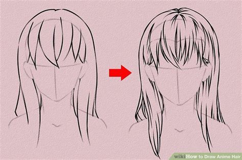 6 Ways To Draw Anime Hair Wikihow Dibujar Cabello Pelo Anime